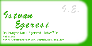 istvan egeresi business card